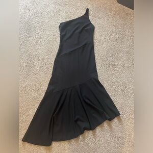 Worn once for 4 hours. Washed once on delicate.  Like new black dress.